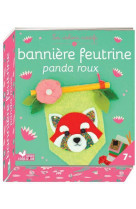 Banniere panda roux - mini-boite avec accessoires