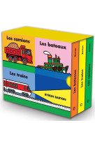 Les camions - les bateaux - les trains (coffret)