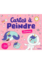 Cartes a peindre - licornes