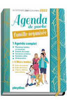 Agenda de poche de la famille organisee 2022 - bleu (de sept 2021 a decembre 2022) - s-organiser n-a