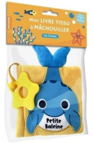 Livre tissu a machouiller - petite baleine