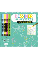 Mon coffret de feutres craie - dessiner sur les vitres - mon joli jardin