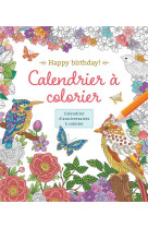 Happy birthday! calendrier a colorier