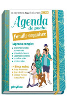 Agenda de poche de la famille organisee 2023 - bleu (de sept 2022 a decembre 2023) - s-organiser n-a