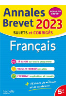 Annales brevet 2023 - francais