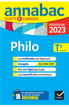 Annales du bac annabac 2023 philosophie tle generale - methodes & sujets corriges nouveau bac