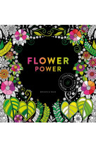 Black coloriage flower power