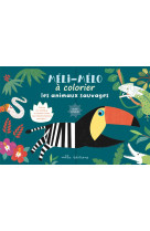 Meli melo a colorier animaux sauvages