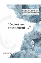 Ceci est mon testament