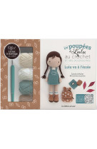 Coffret poupee de lulu au crochet et ses accessoires - lulu va a l-ecole