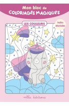 Mon bloc de coloriages magiques - les couleurs