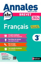 Annales brevet français 2024 - corrigé