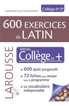 600 exercices de latin, special college