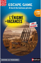 Enigme des vacances escape game du cm2 à la 6ème - a bord du bateau pirate