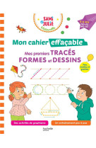 Sami et julie maternelle - mon cahier effacable - mes premiers traces, formes et dessins (2-6 ans)