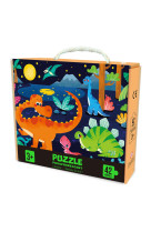 Puzzle phosphorescent dinosaures 42 pieces - 50 x 34 cm