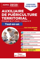 Concours auxiliaire de puériculture territorial - catégorie b - tout-en-un