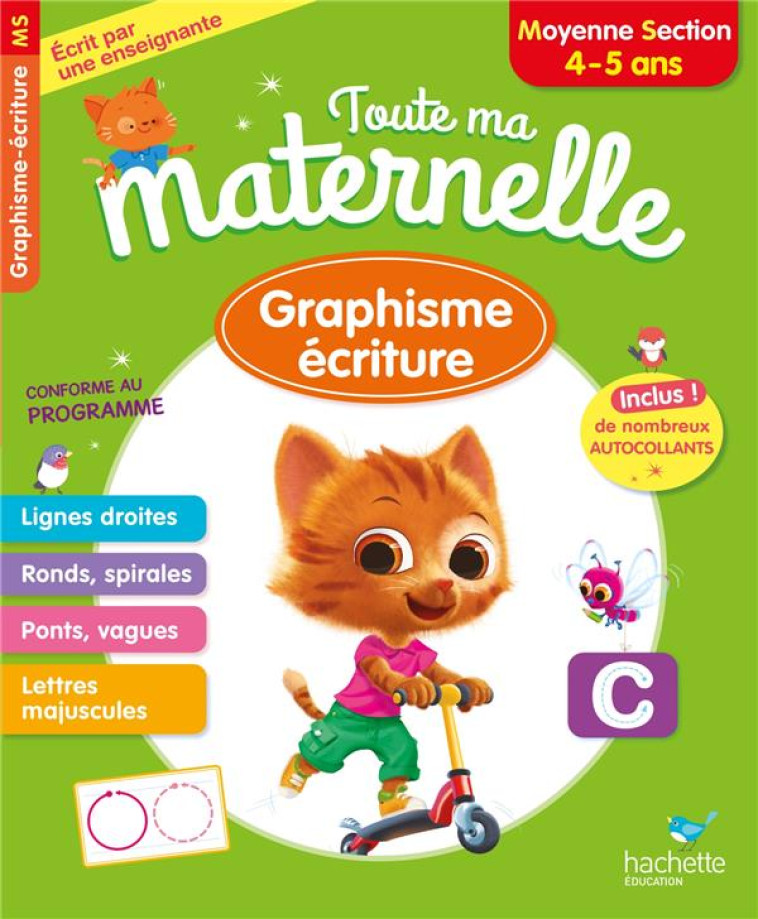 TOUTE MA MATERNELLE GRAPHISME ECRITURE MOYENNE SECTION 4-5 ANS - PRINCE CHRISTELLE - HACHETTE