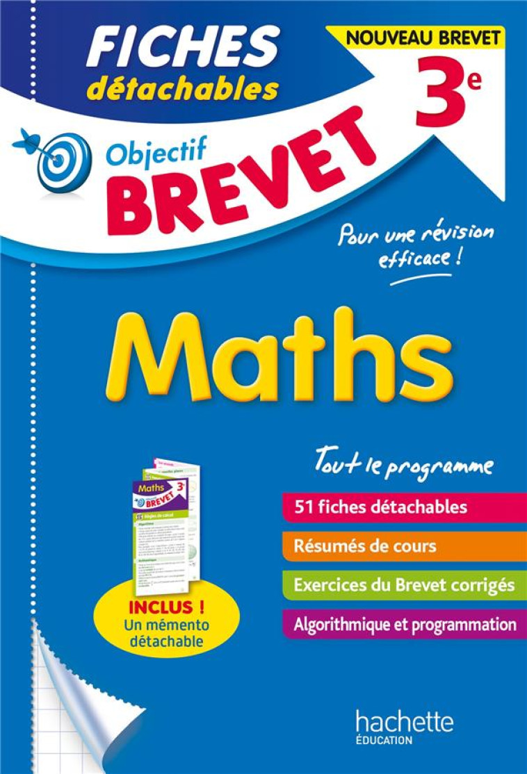 OBJECTIF BREVET - FICHES MATHS - CLAMART NICOLAS - HACHETTE