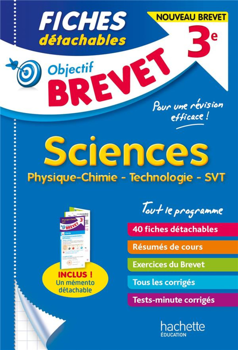 OBJECTIF BREVET - FICHES SCIENCES - DESSAINT/GORILLOT - HACHETTE