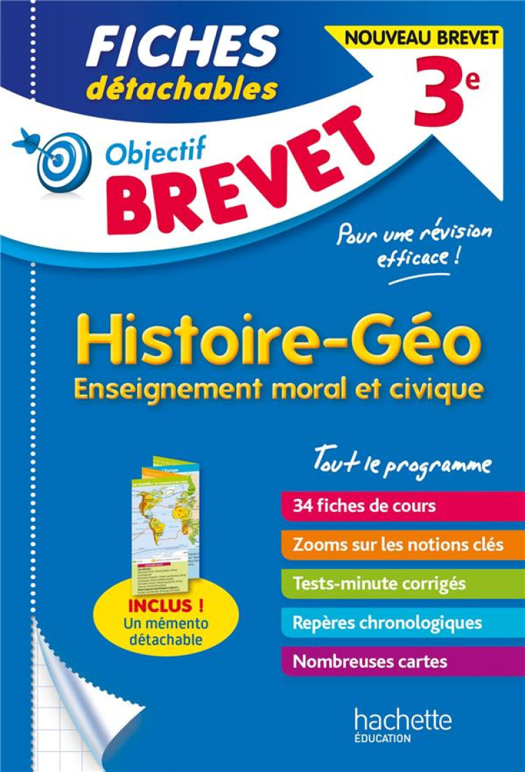 OBJECTIF BREVET - FICHES HISTOIRE-GEOGRAPHIE - BASNIER RICHARD - HACHETTE