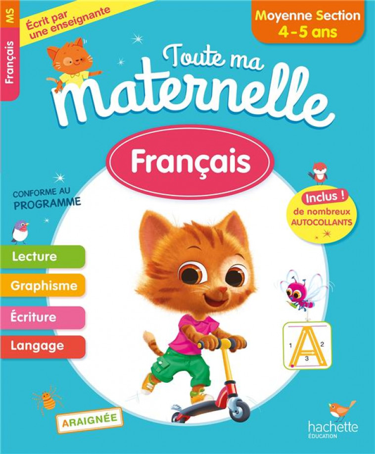 TOUTE MA MATERNELLE - FRANCAIS MOYENNE SECTION (4-5 ANS) - MARCEL CAROLINE - HACHETTE