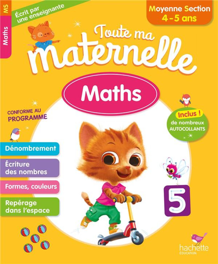 TOUTE MA MATERNELLE - MATHS MOYENNE SECTION (4-5 ANS) - MARCEL CAROLINE - HACHETTE