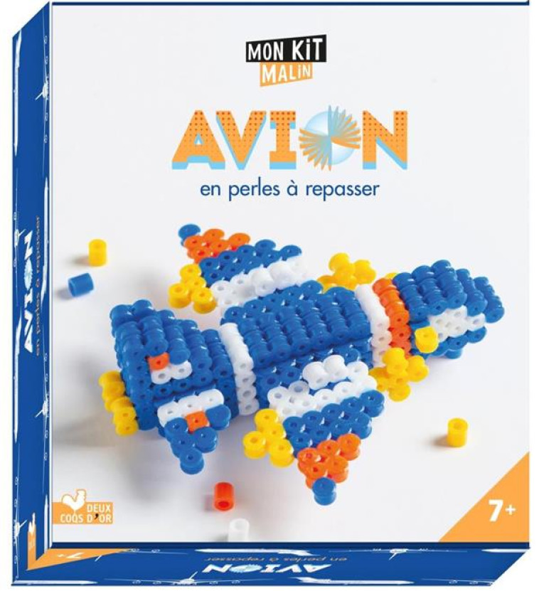 AVION EN 3D EN PERLES A REPASSER - MINI BOITE AVEC ACCESSOIRES - XXX - HACHETTE