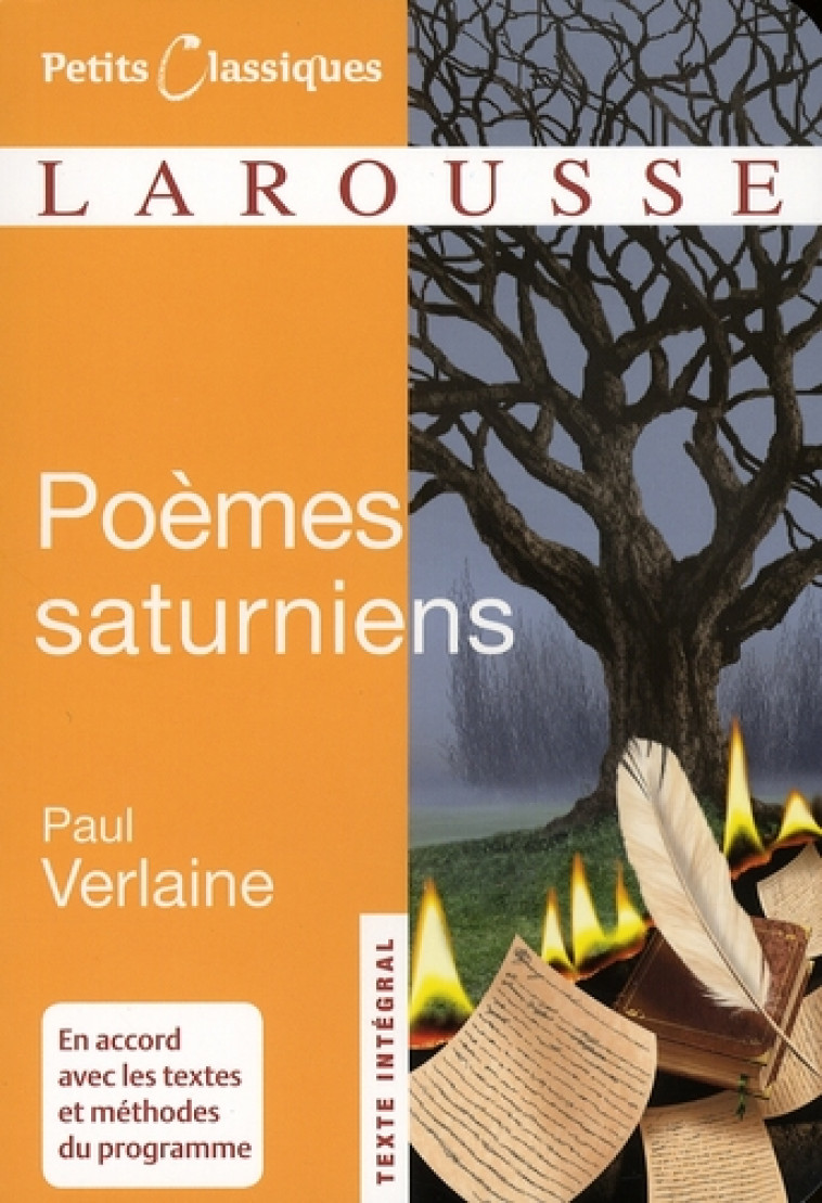 POEMES SATURNIENS - VERLAINE PAUL - LAROUSSE