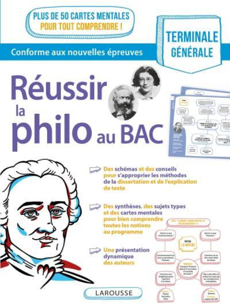 REUSSIR LA PHILO AU BAC CARTE MENTALE - GUEZENGAR ARTHUR - LAROUSSE