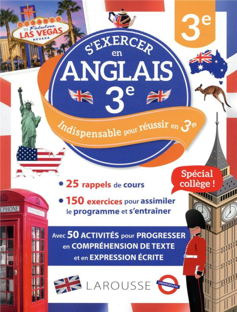 LES CAHIERS BILINGUES LAROUSSE ANGLAIS 3E - COLLECTIF - LAROUSSE