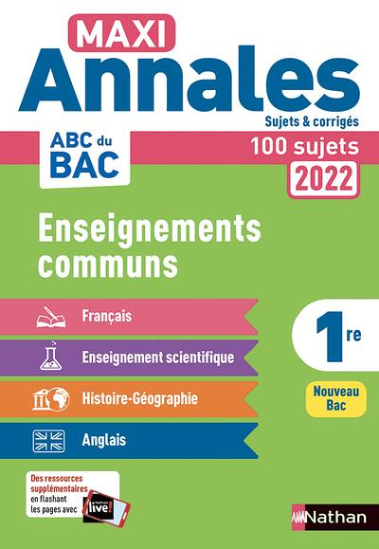 TOUT EN UN ANNALES BAC 2022 -CC 1RE-CORRIGE - CASSOU-NOGUES/FRADET - CLE INTERNAT