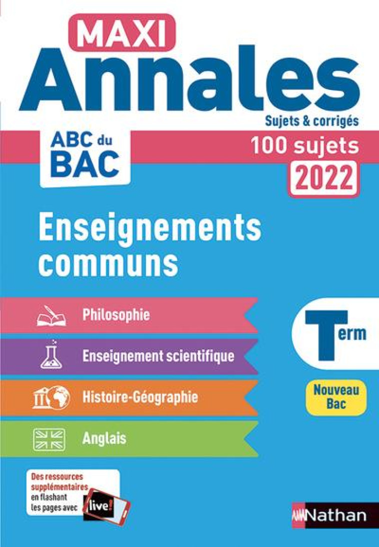 TOUT EN UN ANNALES BAC 2022 - CC TERMINALE - CORRIGE - DUROZOI/COPPENS - CLE INTERNAT