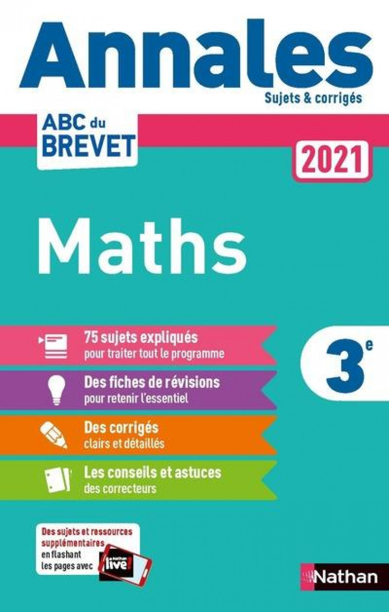 ANNALES BREVET 2021 MATHS - CORRIGE - FEUGERE/MORA - CLE INTERNAT