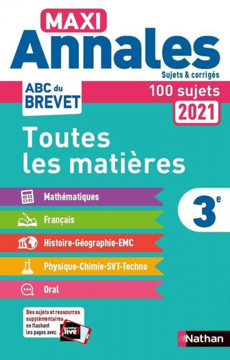 MAXI ANNALES BREVET 2021 - CORRIGE - FEUGERE/MORA/COPPENS - CLE INTERNAT