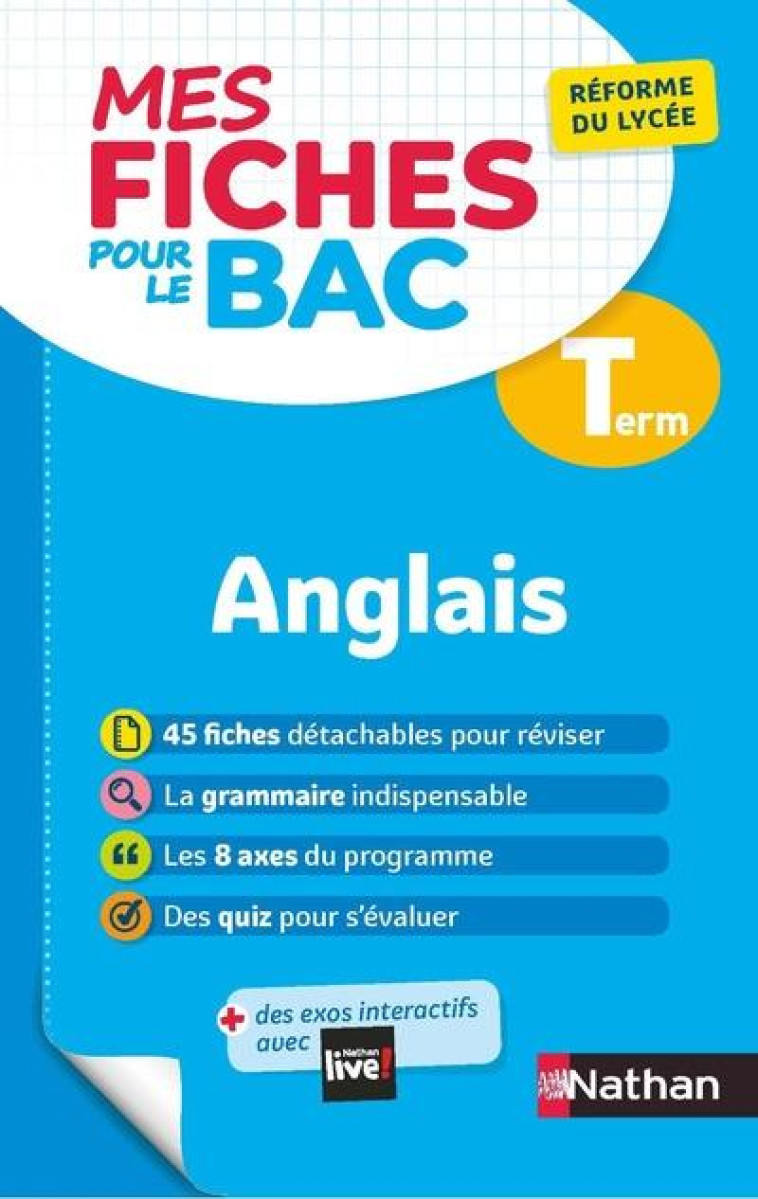 MES FICHES POUR LE BAC ANGLAIS TERMINALE - BOUILLOT VIEIRA - CLE INTERNAT