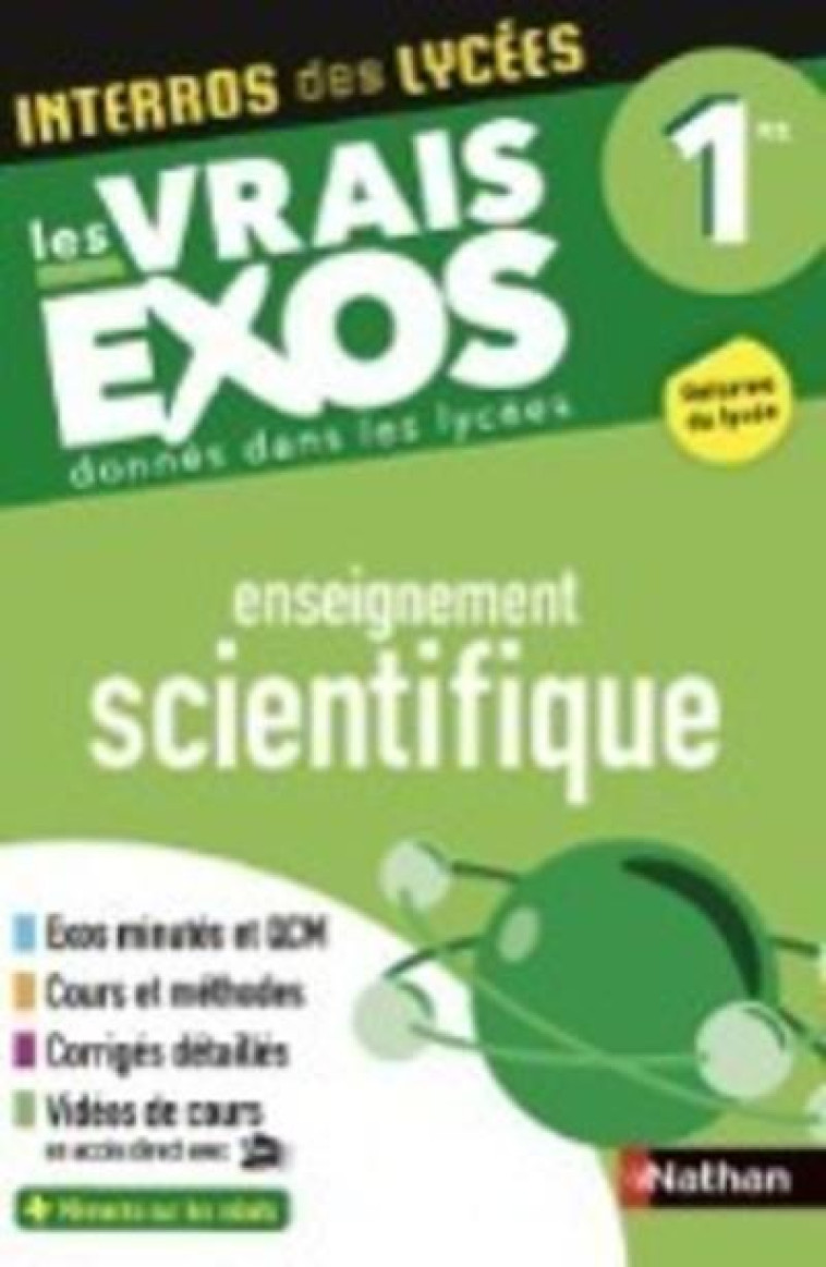 INTERROS DES LYCEES ENSEIGNEMENT SCIENTIFIQUE 1RE - IMBERT/MAMERT/ROZE - CLE INTERNAT