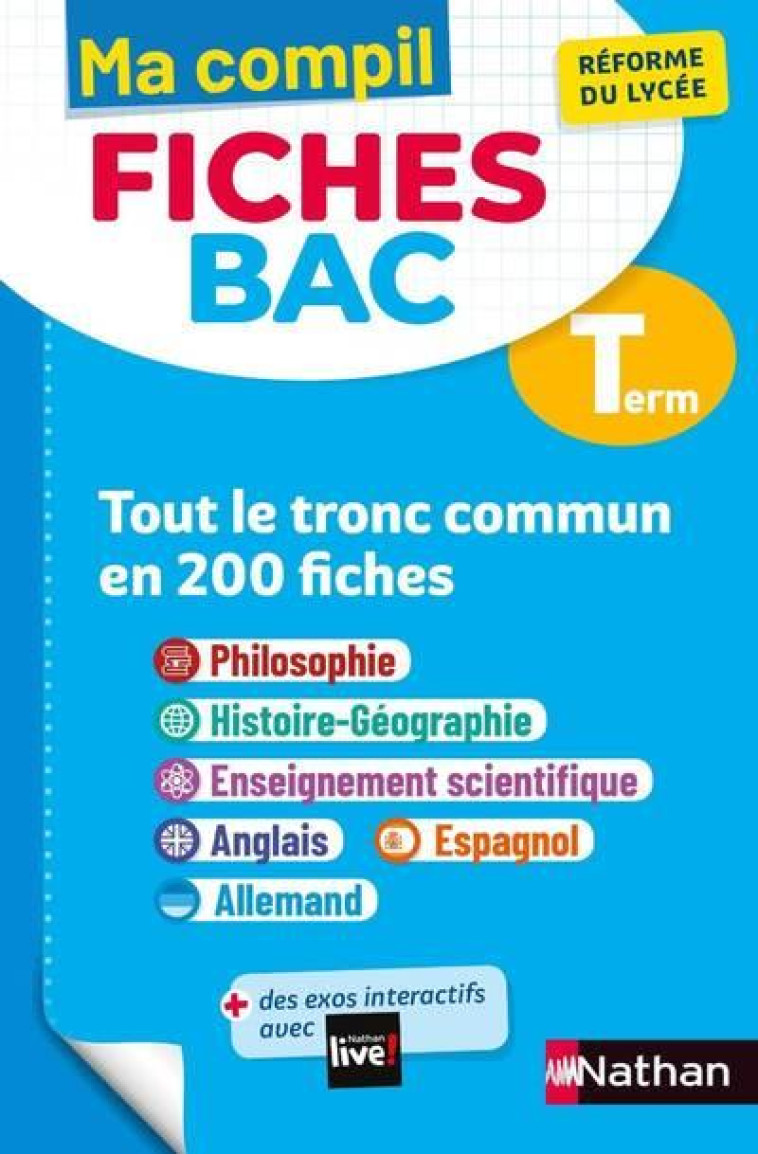 MA COMPIL FICHES BAC TERMINALE TRONC COMMUN - GRISSAULT/BENBASSAT - CLE INTERNAT