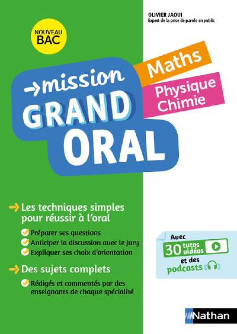 MISSION GRAND ORAL - MATHS - PHYSIQUE CHIMIE - JAOUI OLIVIER - CLE INTERNAT