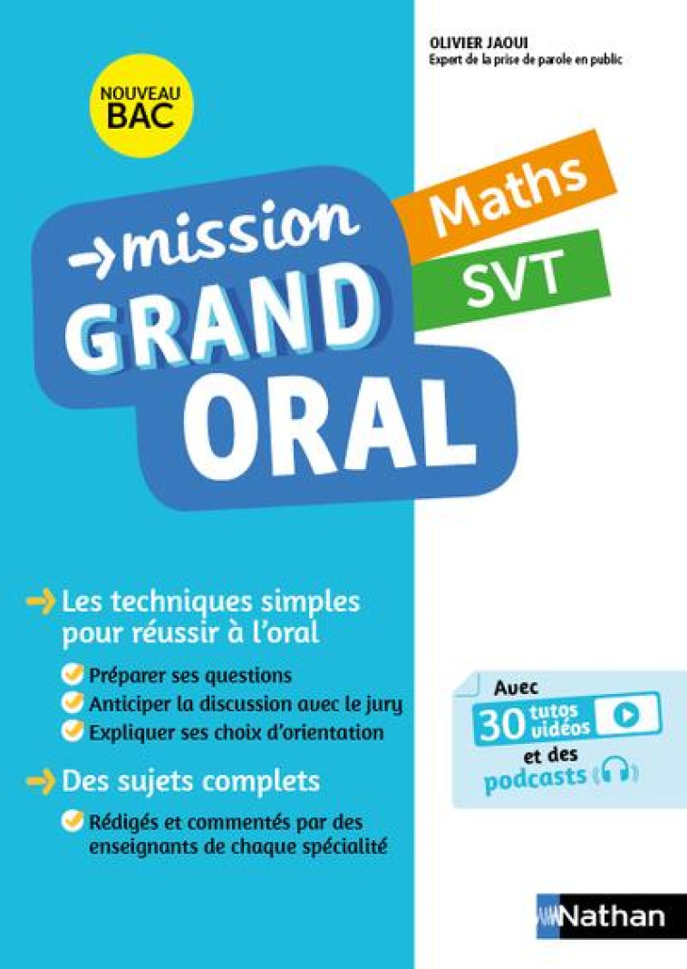 MISSION GRAND ORAL - MATHS SVT - JAOUI OLIVIER - CLE INTERNAT