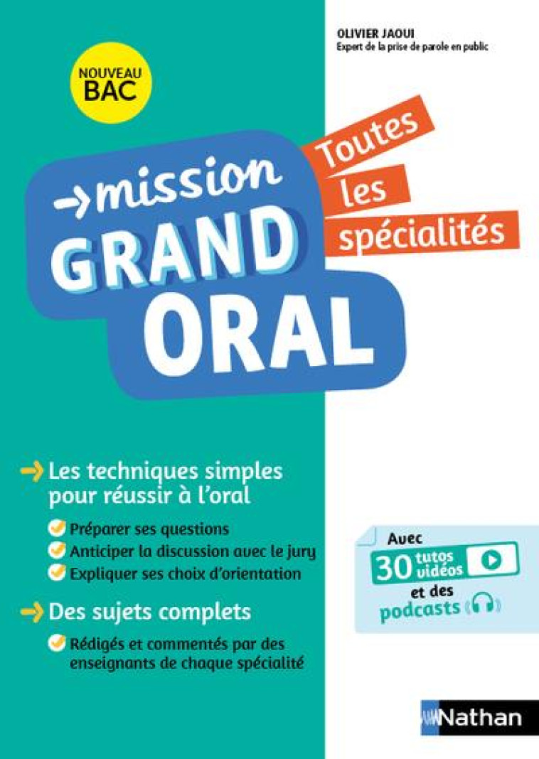 MISSION GRAND ORAL - TOUTES LES MATIERES - JAOUI OLIVIER - CLE INTERNAT