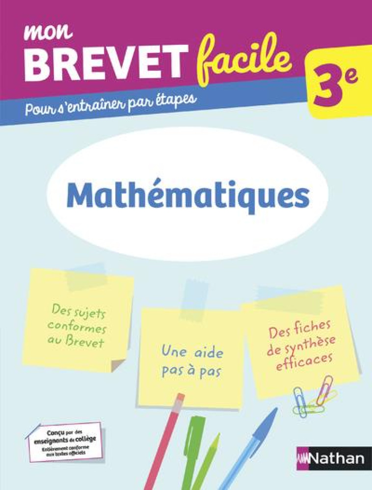 BREVET FACILE-MATHS 3E - PUIGREDO FREDERIC - CLE INTERNAT