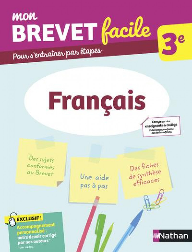 BREVET FACILE-FRANCAIS 3E - VOL02 - BOUHOURS/TOUCHET - CLE INTERNAT