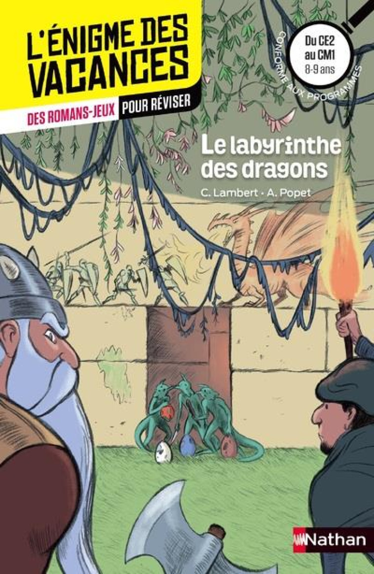 ENIGME DES VACANCES : LE LABYRINTHE DES DRA GONS CE2/CM1 - LAMBERT/POPET/BUCAMP - Nathan