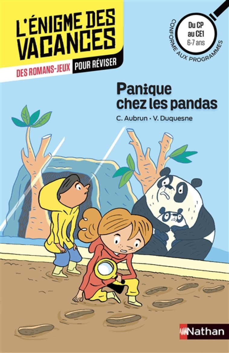 ENIGMES DES VACANCES - CP-CE1 PANIQUE CHEZ LES PANDAS - AUBRUN/DUQUESNE - CLE INTERNAT