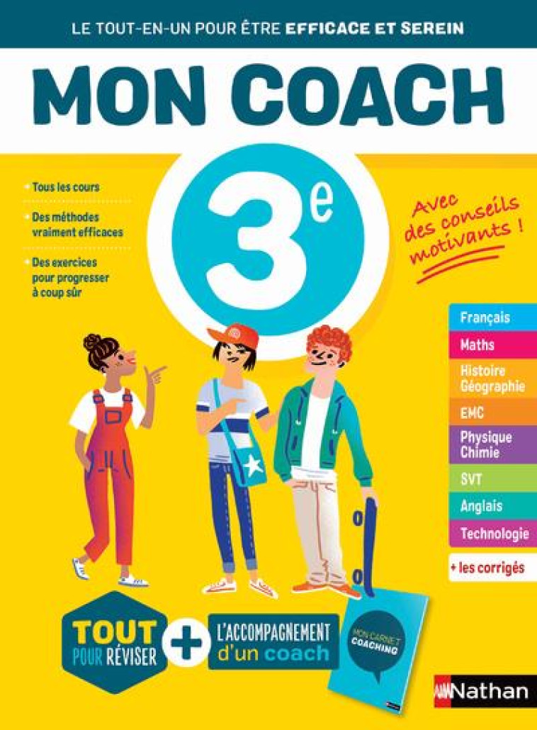 MON COACH DE LA 3E - MIMOUNI/PINTO/LAFONT - CLE INTERNAT