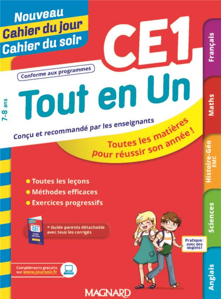 NOUVEAU CAHIER DU JOUR / CAHIER DU SOIR - TOUT EN UN CE1 - SEMENADISSE/NASROUNE - MAGNARD