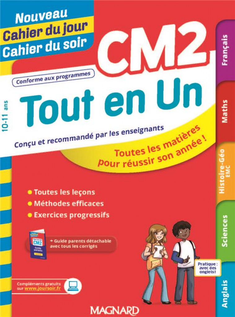 NOUVEAU CAHIER DU JOUR / CAHIER DU SOIR - TOUT EN UN CM2 - VACHER/BILHERAN - MAGNARD