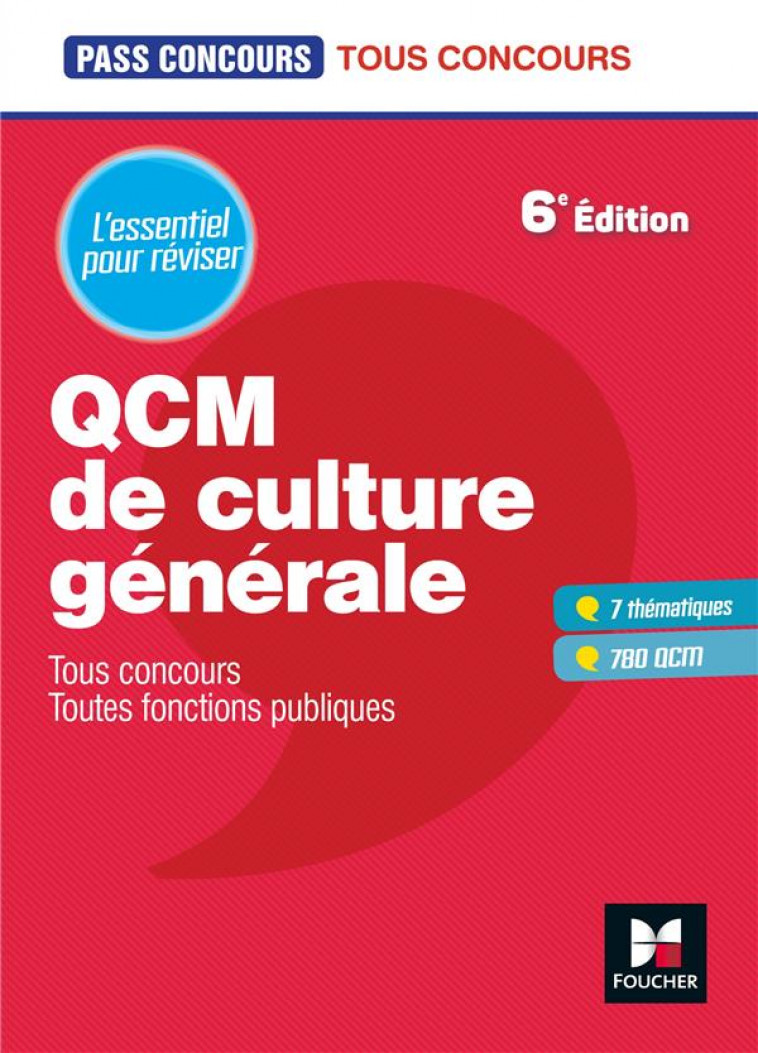 PASS-CONCOURS - QCM DE CULTURE GENERALE - TOUS CONCOURS - REVISION ET ENTRAINEMENT - BEAL/DUCASTEL - FOUCHER