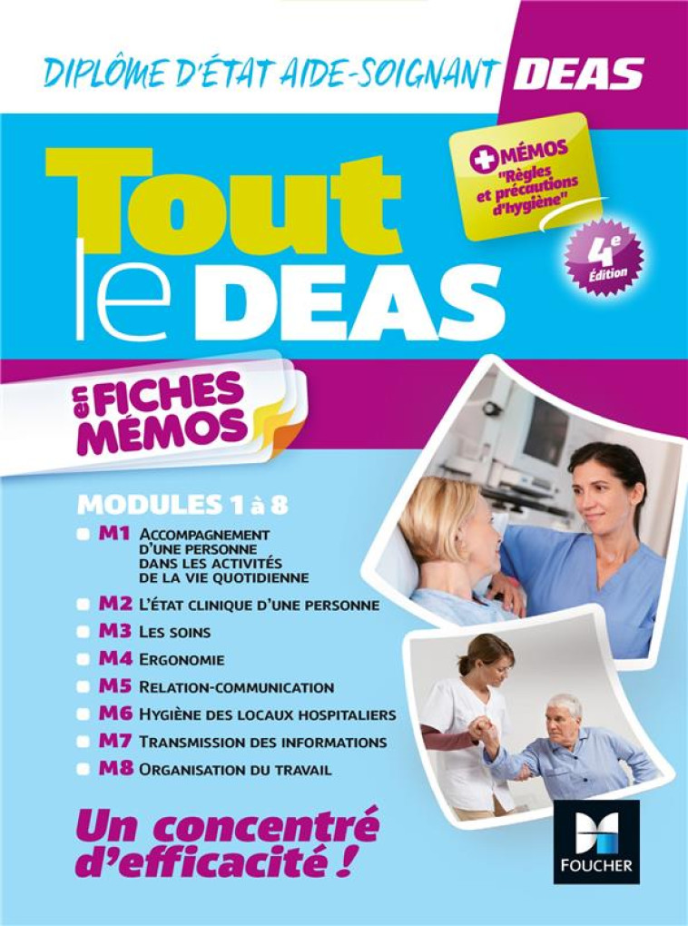 TOUT LE DEAS EN FICHES MEMOS - IFAS - DIPLOME ETAT AIDE-SOIGNANT 4E ED - REVISION - ABBADI/KERROU/MACEDO - FOUCHER